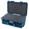 Pelican 1535 Air Case, Deep Pacific with Blue Handles & Push-Button Latches Pick & Pluck Foam with Convolute Lid Foam ColorCase 015350-0001-550-120