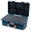 Pelican 1535 Air Case, Deep Pacific with Desert Tan Handles & Latches Pick & Pluck Foam with Mesh Lid Organizer ColorCase 015350-0101-550-311