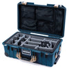 Pelican 1535 Air Case, Deep Pacific with Desert Tan Handles & Latches TrekPak Divider System with Mesh Lid Organizer ColorCase 015350-0120-550-311