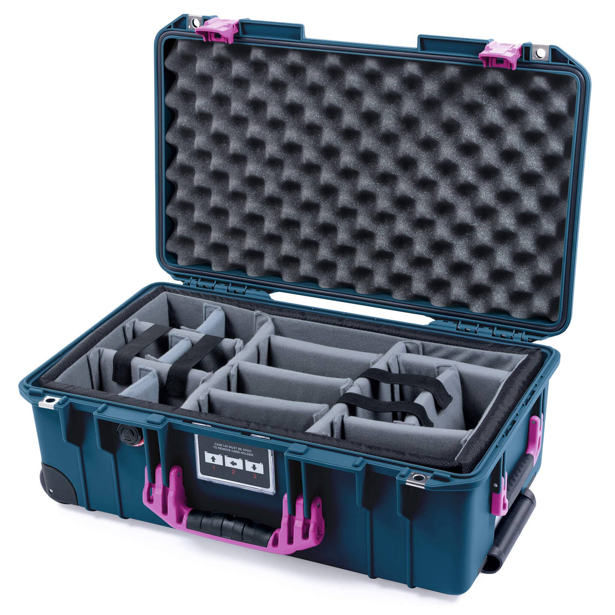 Pelican 1535 Air Carry-on Case - Deep Pacific &amp; Magenta