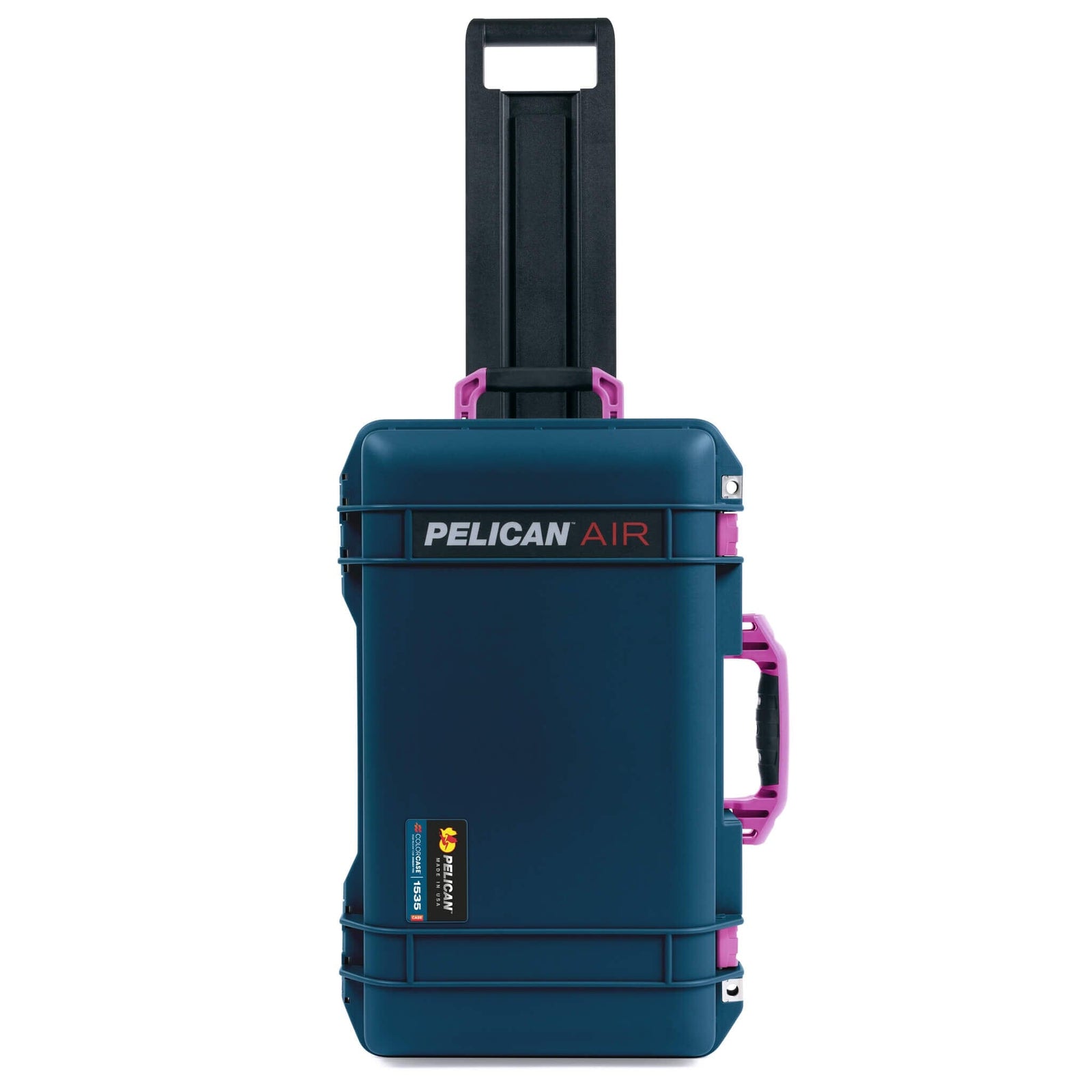 Pelican 1535 Air Case, Deep Pacific with Magenta Handles & Latches ColorCase 