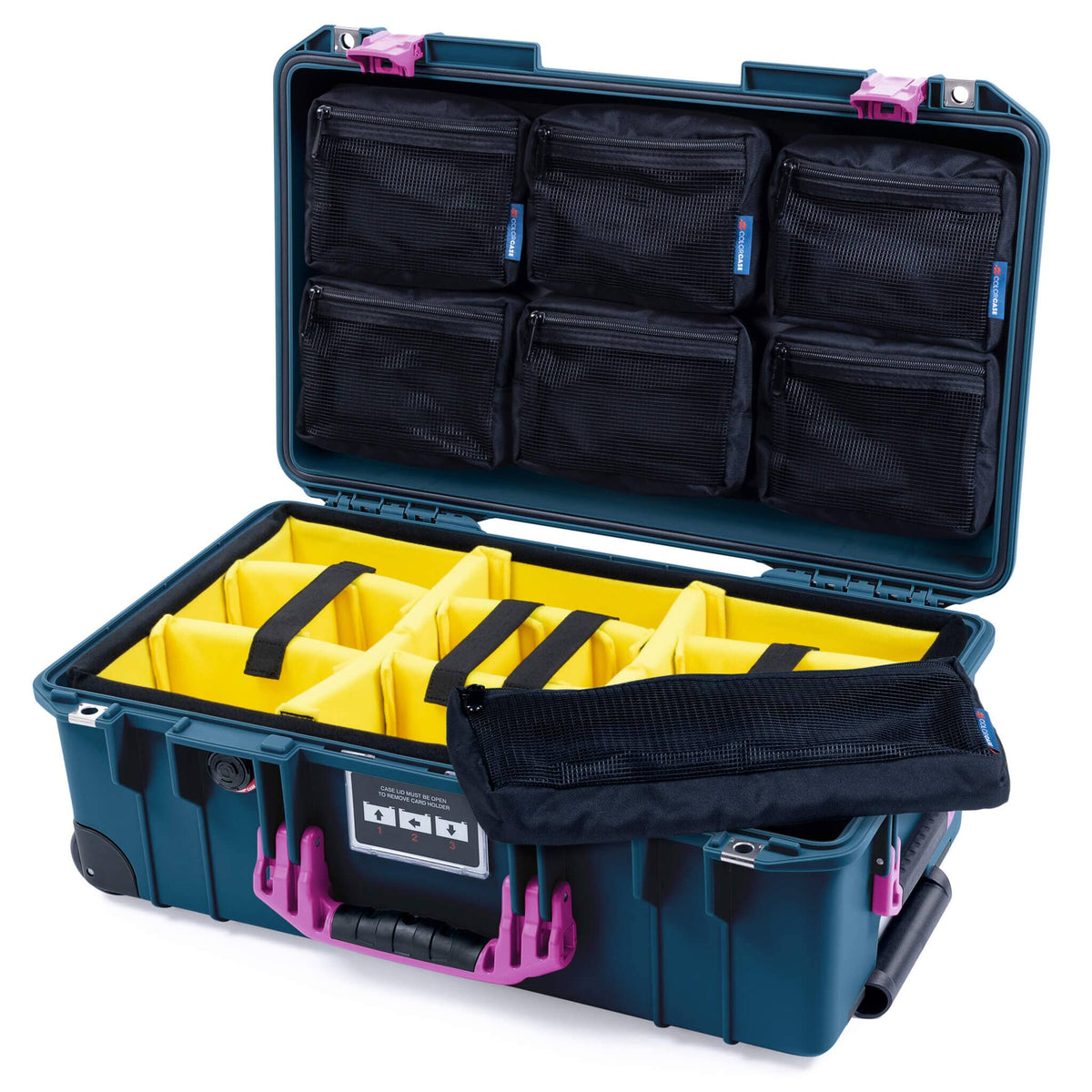 Pelican 1535 Air Carry-on Case - Deep Pacific &amp; Magenta