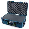 Pelican 1535 Air Case, Deep Pacific with OD Green Handles & Latches Pick & Pluck Foam with Convolute Lid Foam ColorCase 015350-0001-550-131
