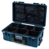 Pelican 1535 Air Case, Deep Pacific with OD Green Handles & Latches TrekPak Divider System with Mesh Lid Organizer ColorCase 015350-0120-550-131
