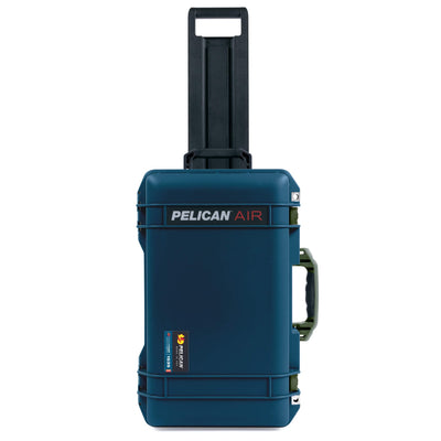 Pelican 1535 Air Case, Deep Pacific with OD Green Handles & Latches ColorCase