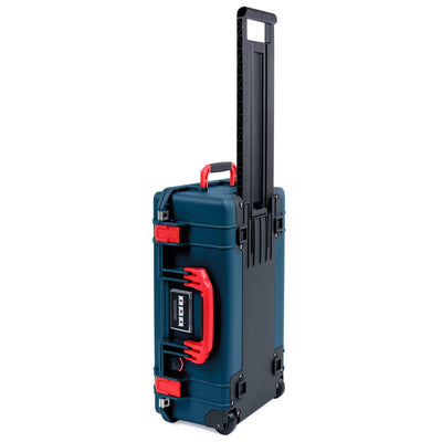 Pelican 1535 Air Case, Deep Pacific with Red Handles & Push-Button Latches ColorCase