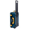 Pelican 1535 Air Case, Deep Pacific with Yellow Handles & Push-Button Latches ColorCase