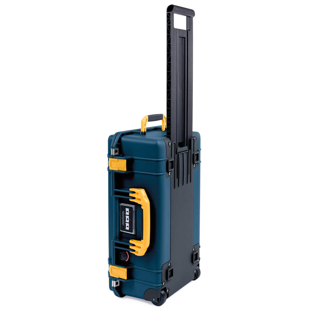 Pelican 1535 Air Case, Deep Pacific with Yellow Handles &amp; Push-Button Latches ColorCase 