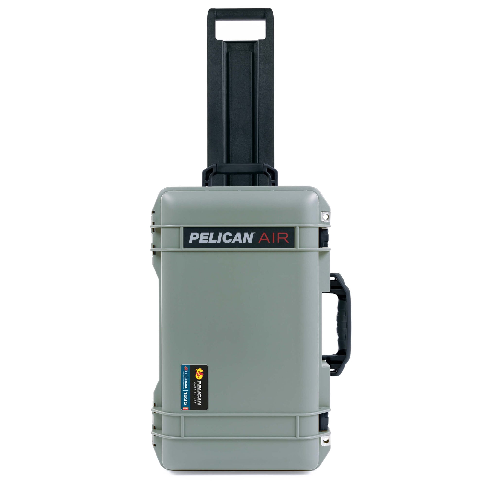 Pelican 1535 Air Case, Sage with Black Handles, TSA Locking Latches & Trolley ColorCase