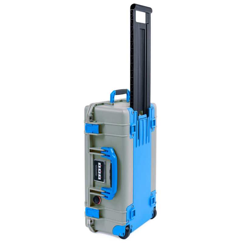 Pelican 1535 Air Case, Sage with Blue Handles, Latches & Trolley ColorCase 