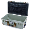 Pelican 1535 Air Case, Sage with Dark Desert Dirt Handles, Latches & Trolley TRVL Lid Organizer Only ColorCase 015350-0300-350-581-580