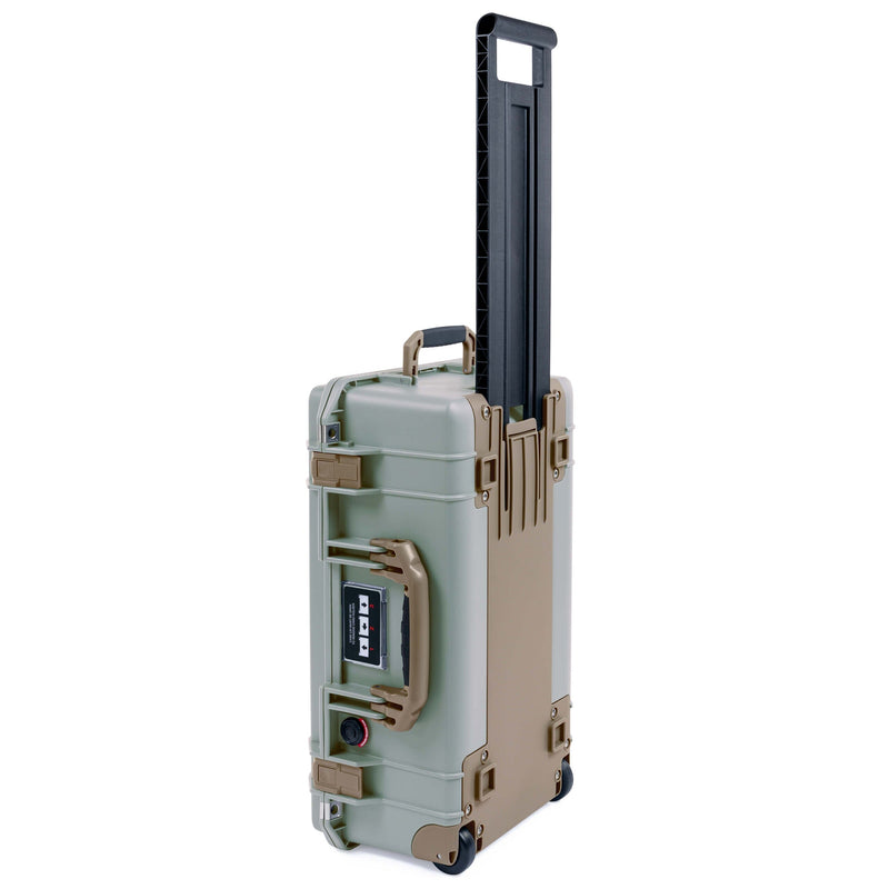 Pelican 1535 Air Case, Sage with Dark Desert Dirt Handles, Latches & Trolley ColorCase 