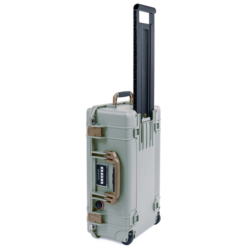 Pelican 1535 Air Case, Sage with Dark Desert Dirt Handles & Latches ColorCase 