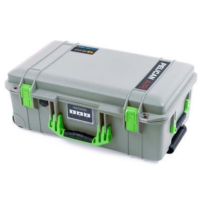 Pelican 1535 Air Case, Sage with Lime Green Handles & Latches ColorCase