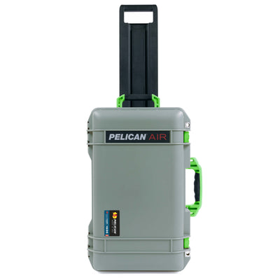 Pelican 1535 Air Case, Sage with Lime Green Handles & Latches ColorCase