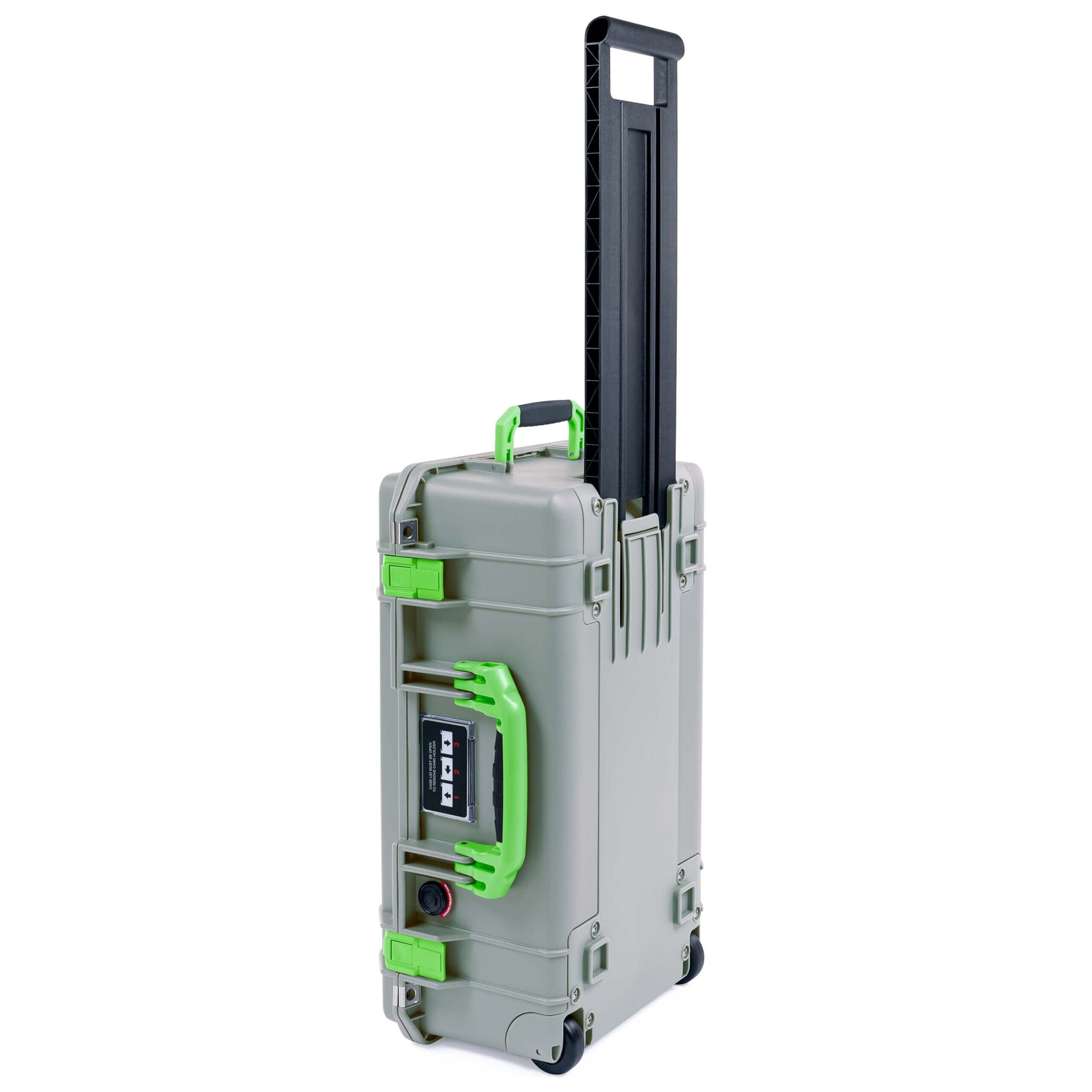 Pelican 1535 Air Case, Sage with Lime Green Handles & Latches ColorCase