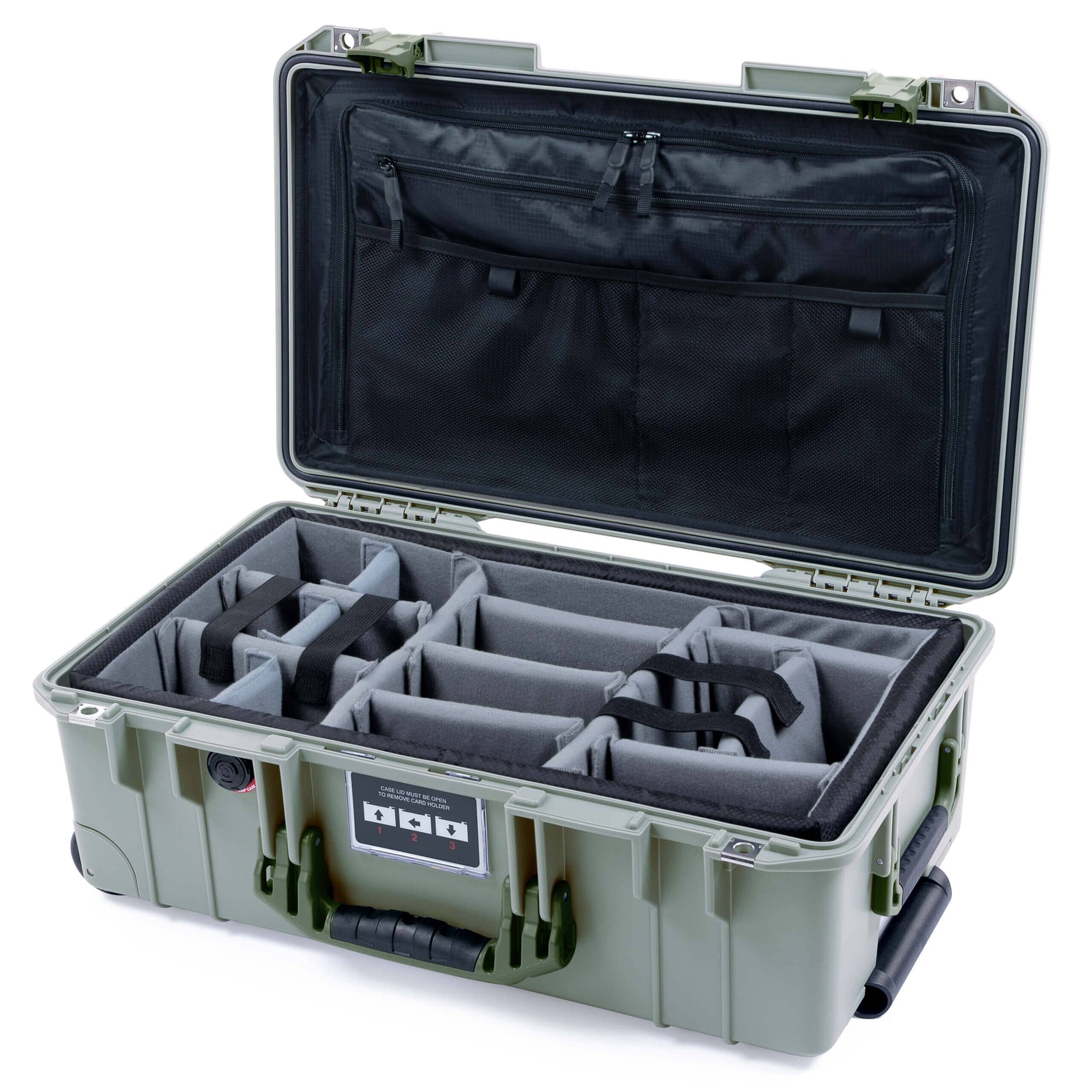 Pelican 1535 Air Case, Sage with OD Green Handles & Latches ColorCase