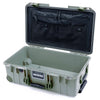 Pelican 1535 Air Case, Sage with OD Green Handles, Latches & Trolley TRVL Lid Organizer Only ColorCase 015350-0300-350-131-130