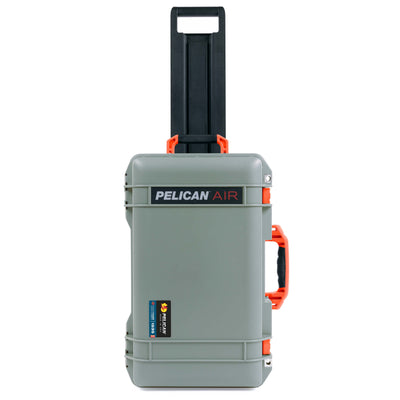 Pelican 1535 Air Case, Sage with Orange Handles, Latches & Trolley ColorCase