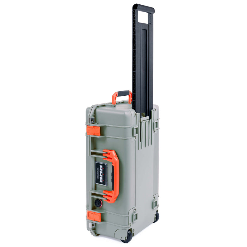 Pelican 1535 Air Case, Sage with Orange Handles & Latches ColorCase 