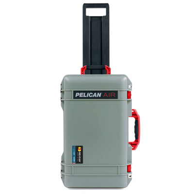 Pelican 1535 Air Case, Sage with Red Handles, Latches & Trolley ColorCase