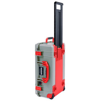 Pelican 1535 Air Case, Sage with Red Handles, Latches & Trolley ColorCase