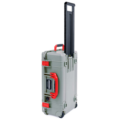 Pelican 1535 Air Case, Sage with Red Handles & Latches ColorCase