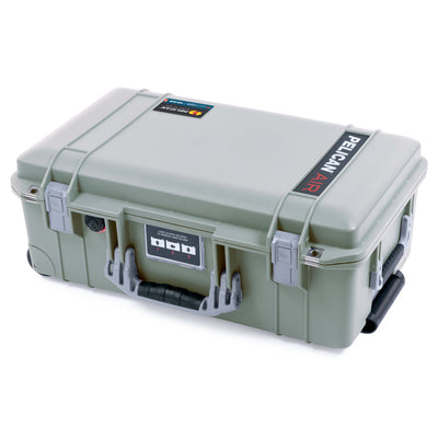 Pelican 1535 Air Case, Sage with Silver Handles & Latches ColorCase