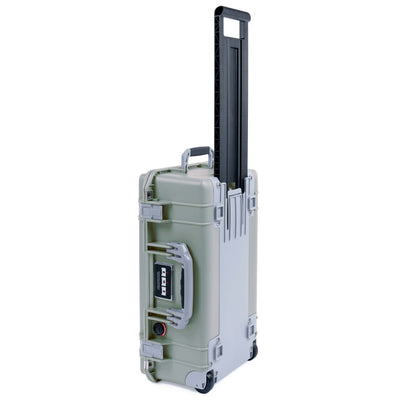 Pelican 1535 Air Case, Sage with Silver Handles, Latches & Trolley ColorCase