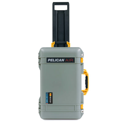 Pelican 1535 Air Case, Sage with Yellow Handles, Latches & Trolley ColorCase