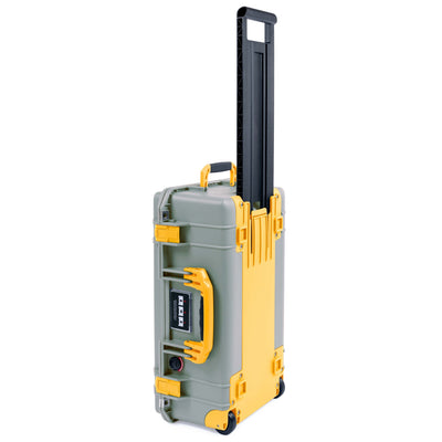 Pelican 1535 Air Case, Sage with Yellow Handles, Latches & Trolley ColorCase