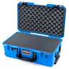 Pelican 1535 Air Case, Electric Blue with Black Handles & Push-Button Latches Pick & Pluck Foam with Convolute Lid Foam ColorCase 015350-0001-120-111