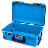 Pelican 1535 Air Case, Electric Blue with TSA Locking Latches & Keys (Black Trolley) None (Case Only) ColorCase 015350-0000-120-L10