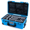 Pelican 1535 Air Case, Electric Blue with TSA Locking Latches & Keys (Black Trolley) Gray Padded Microfiber Dividers with Mesh Lid Organizer ColorCase 015350-0170-120-L10