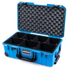 Pelican 1535 Air Case, Electric Blue with TSA Locking Latches & Keys (Black Trolley) TrekPak Divider System with Convolute Lid Foam ColorCase 015350-0020-120-L10