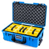 Pelican 1535 Air Case, Electric Blue with Black Handles & TSA Locking Latches Yellow Padded Microfiber Dividers with Convoluted Lid Foam ColorCase 015350-0010-120-L10