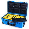 Pelican 1535 Air Case, Electric Blue with Black Handles, Latches & Trolley TrekPak Divider System with 7-Piece Removable Mesh Pouches ColorCase 015350-0720-120-111-110