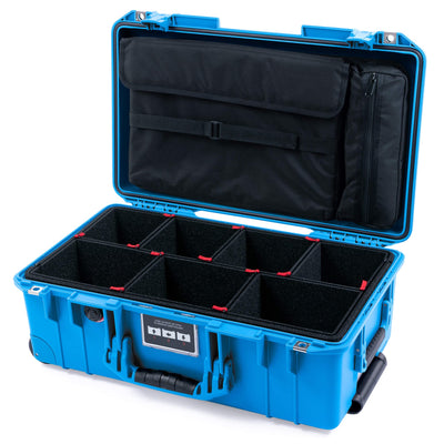 Pelican 1535 Air Case, Electric Blue TrekPak Divider System with Computer Pouch ColorCase 015350-0220-120-121