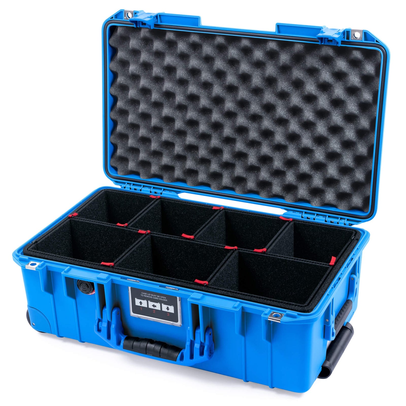 Pelican 1535 Air Case, Electric Blue TrekPak Divider System with Convoluted Lid Foam ColorCase 015350-0020-120-121