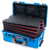 Pelican 1535 Air Case, Electric Blue with Desert Tan Handles & Latches Custom Tool Kit (4 Foam Inserts with Mesh Lid Organizer) ColorCase 015350-0160-120-311