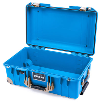 Pelican 1535 Air Case, Electric Blue with Desert Tan Handles, Latches & Trolley None (Case Only) ColorCase 015350-0000-120-311-310