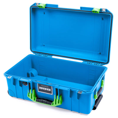 Pelican 1535 Air Case, Electric Blue with Lime Green Handles & Latches None (Case Only) ColorCase 015350-0000-120-301