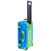 Pelican 1535 Air Case, Electric Blue with Lime Green Handles, Latches & Trolley ColorCase