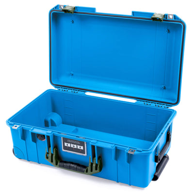 Pelican 1535 Air Case, Electric Blue with OD Green Handles & Latches None (Case Only) ColorCase 015350-0000-120-131