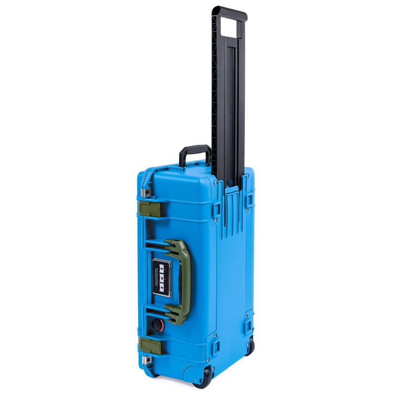 Pelican 1535 Air Case, Electric Blue with OD Green Handles & Latches ColorCase 