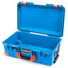 Pelican 1535 Air Case, Electric Blue with Orange Handles, Latches & Trolley None (Case Only) ColorCase 015350-0000-120-151-150