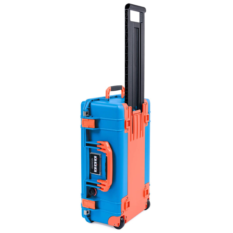 Pelican 1535 Air Case, Electric Blue with Orange Handles, Latches & Trolley ColorCase 