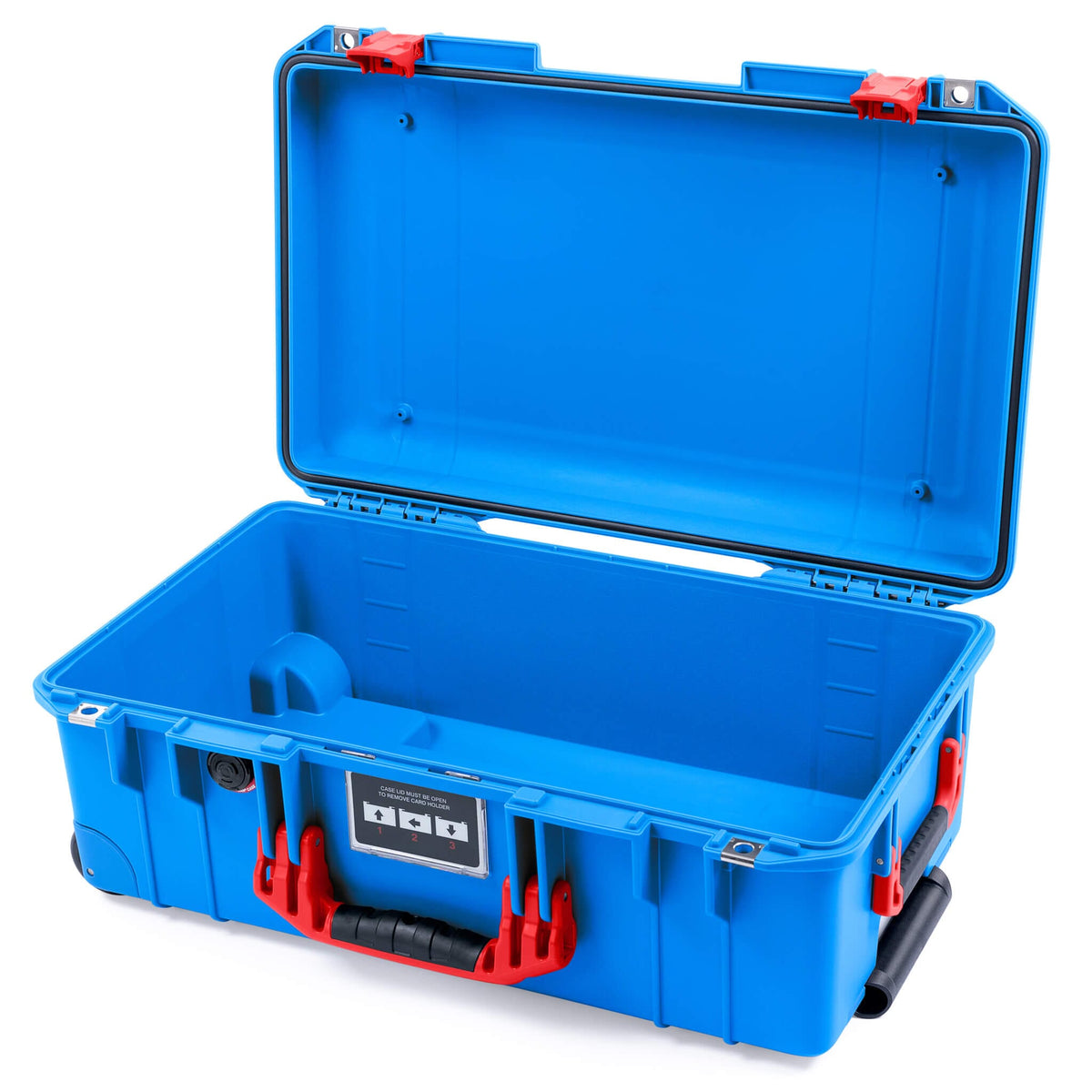 Pelican 1535 Air Case, Electric Blue with Red Handles &amp; Latches None (Case Only) ColorCase 015350-0000-120-321