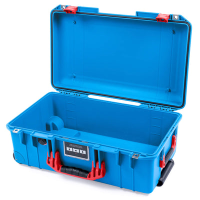 Pelican 1535 Air Case, Electric Blue with Red Handles & Push-Button Latches None (Case Only) ColorCase 015350-0000-120-321