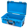 Pelican 1535 Air Case, Electric Blue with Silver Handles & Push-Button Latches None (Case Only) ColorCase 015350-0000-120-181